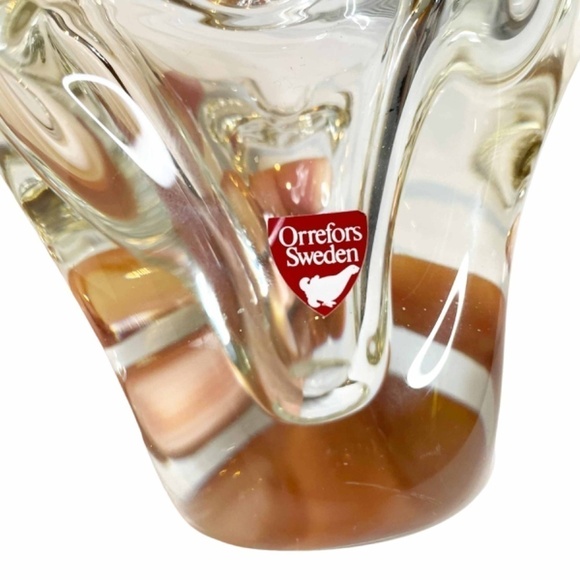 Orrefors Crystal Clear  Basket Vase Kissing Handles 🤍 - Picture 2 of 8